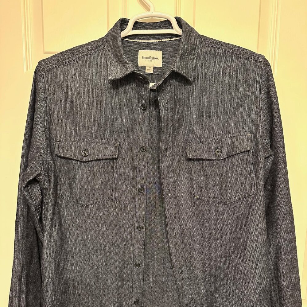 Goodfellow Denim Chambray Thick Shirt Mens M
